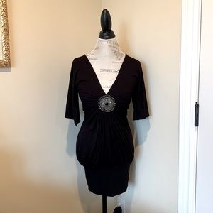 Sky black mini dress S